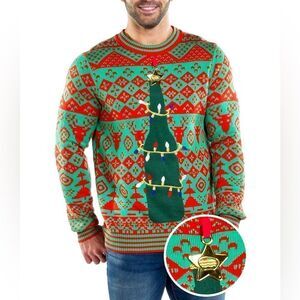 Tipsy‎ Elves Men's Ugly Christmas Sweater Bottle
Opener M